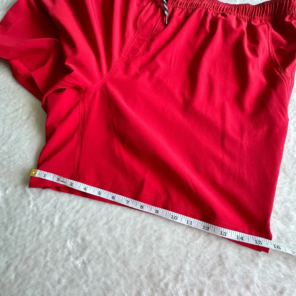 George Jammer Swim Shorts Mens 3XL Red Athletic Trunks‎ Relaxed Fit Liner NEW
